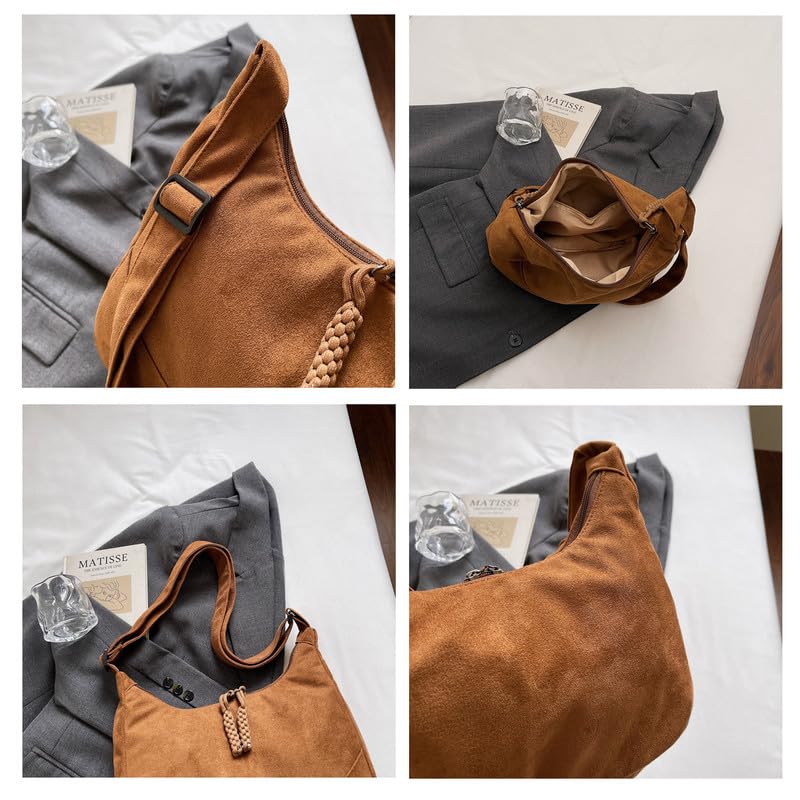 Bolsa de hombro para mujer estilo vegano ultraligera miniatura 4