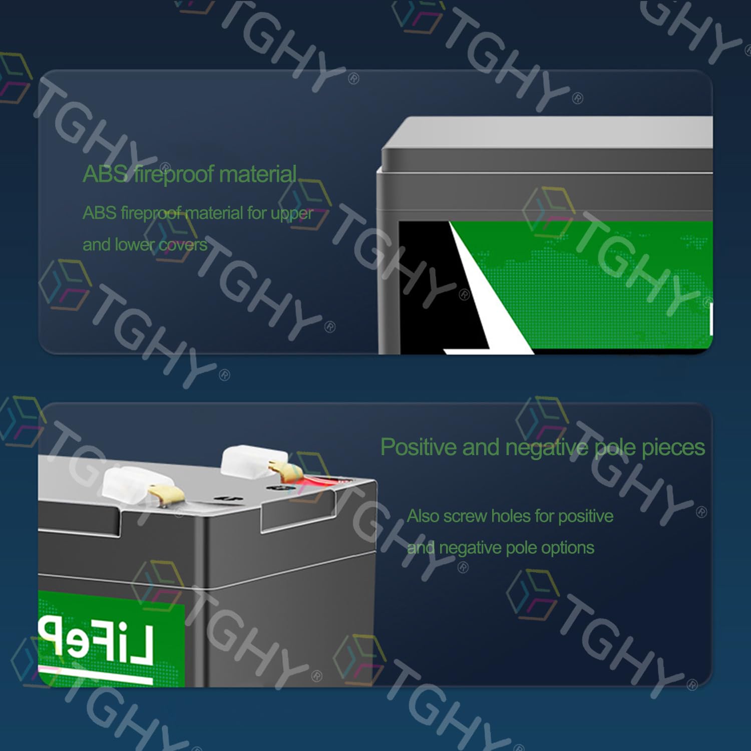 TGHY Batteria LiFePO4 12V 6AH 12AH 18AH 24AH 30AH Batteria al Litio 12 Volt per Camper, roulotte, Nautica, Barra Luminosa a LED, Campeggio all'aperto, ecoscandaglio,12v 12ah