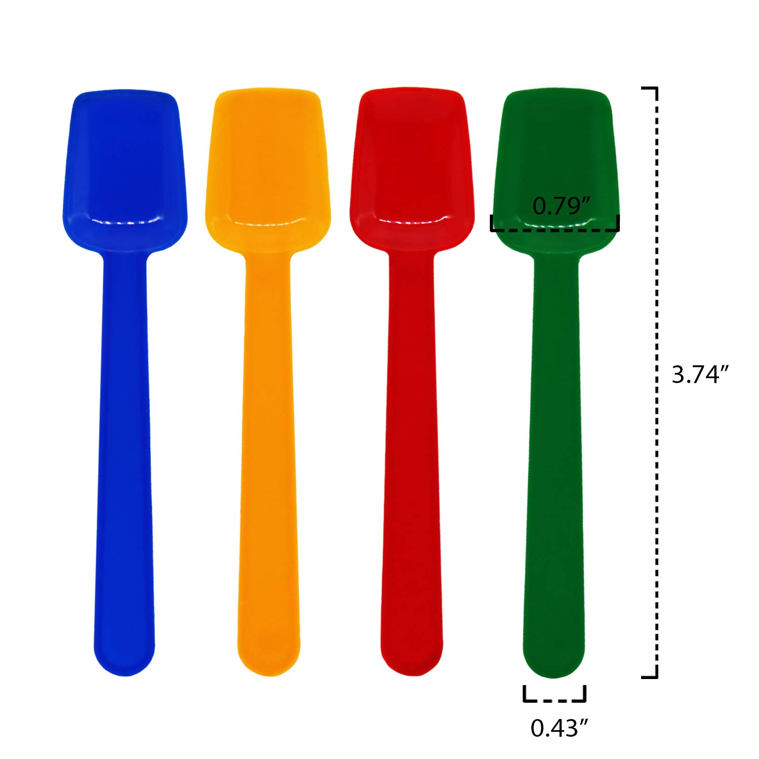 Party Essentials Plastic Disposable Gelato/Taster Spoons, 200-Count, 3.75