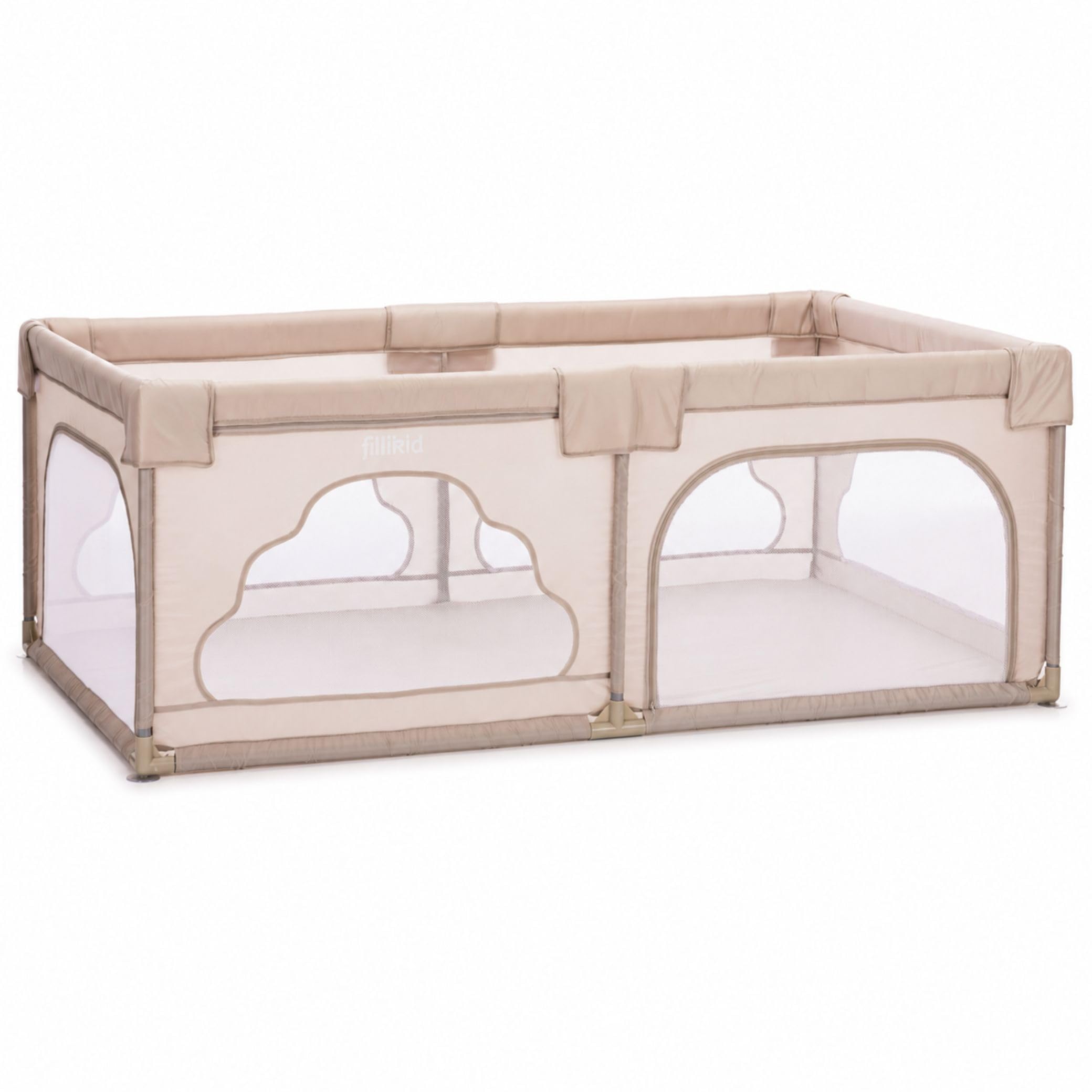 Fillikid Laufgitter Perth 115x180 cm Baby Laufstall XXL Metall