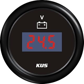 KUS Digital Voltmeter Gauge, CEVR-BB, 9-32V Range, 12V / 24V, 2