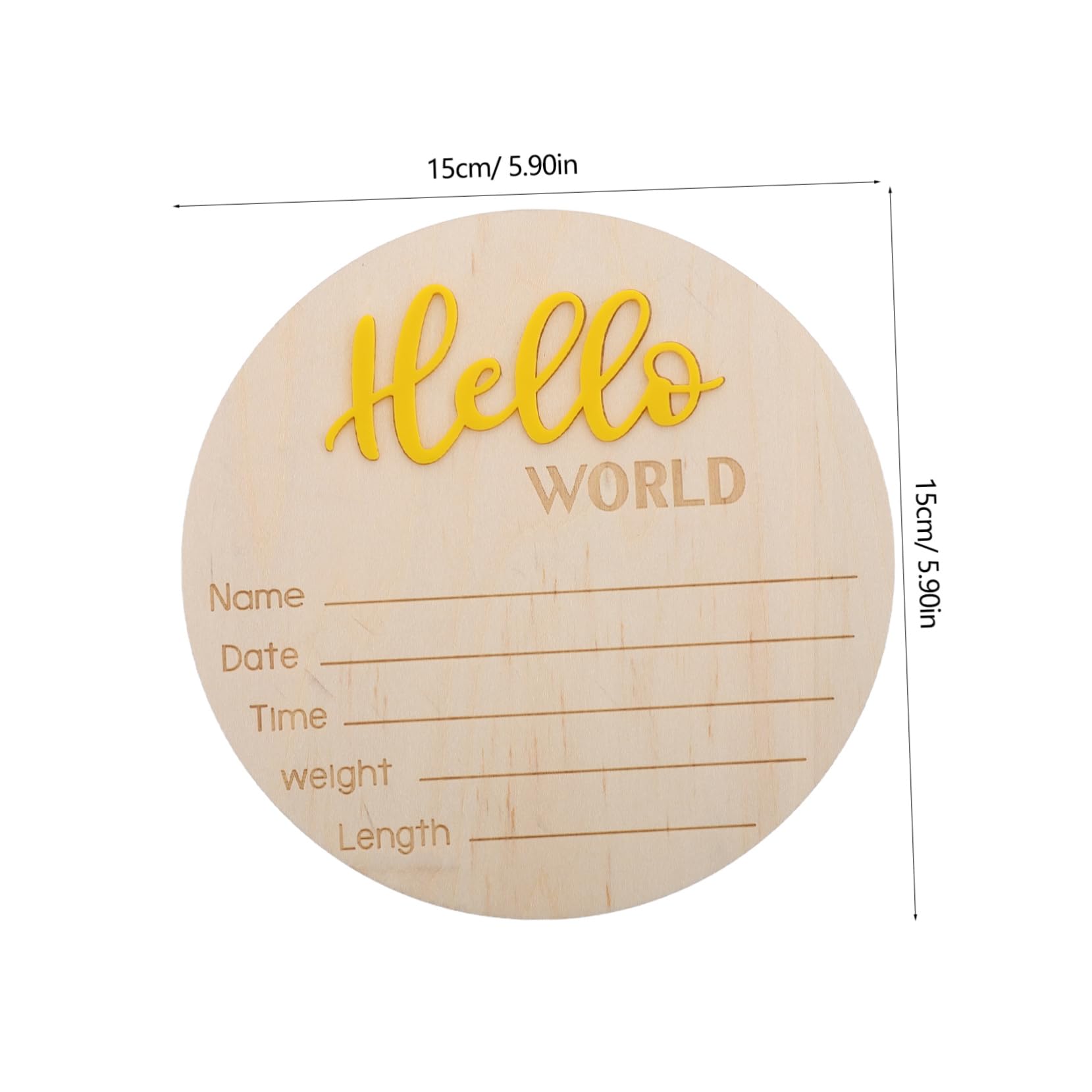 IWOWHERO Newborn Birth Announcement Sign Custom Welcome Sign Card Date Baby's Details for Nursery