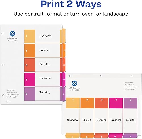 Miniatura 4 de Avery Ready Index Tabla de contenidos, divisores