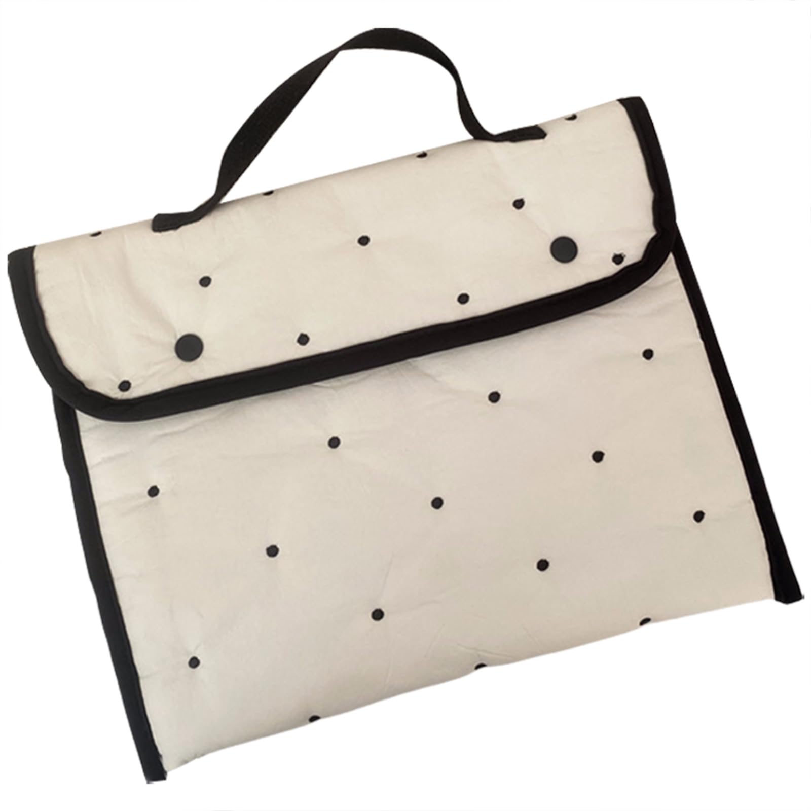Kalttoy Black Dots Protective Embroidered Rabbits Tablet Pack Storage Bag Home Decoration Accessory For Notebooks And Students Polyester Notebook Sleeve