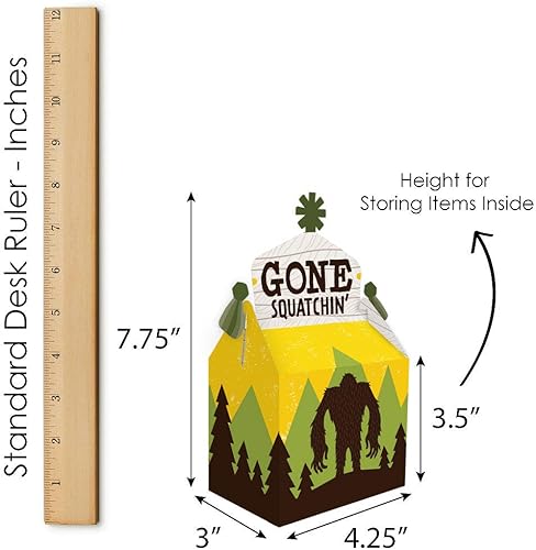 Miniatura 6 de Big Dot of Happiness Sasquatch Crossing - Caja de regalo para fiesta de Bigfoot o fiesta de cumpleaños, cajas de golosinas - Juego de 12