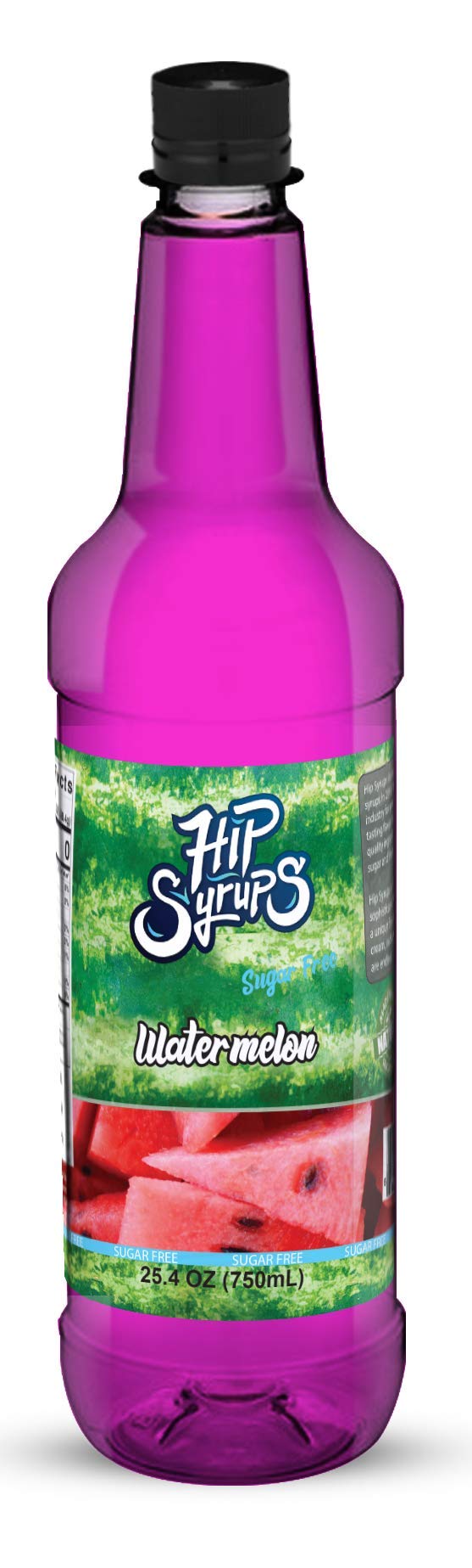 Hip Syrups - Watermelon Sugar Free Simple Syrup Designed for Water Flavor, Bubble Tea, Boba Tea, Cocktails, Watermelon Flavoring, Water Enhancer, Drink Mix for Ice Tea, Lemonade & More, Zero Calorie Flavoring, Keto Friendly, Sugar Free