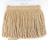 Vision Trims 5 Yards of 6' Long Bullion Fringe Tassel Twisted Thread Yarn Trim Braid Fringe Sewing,...