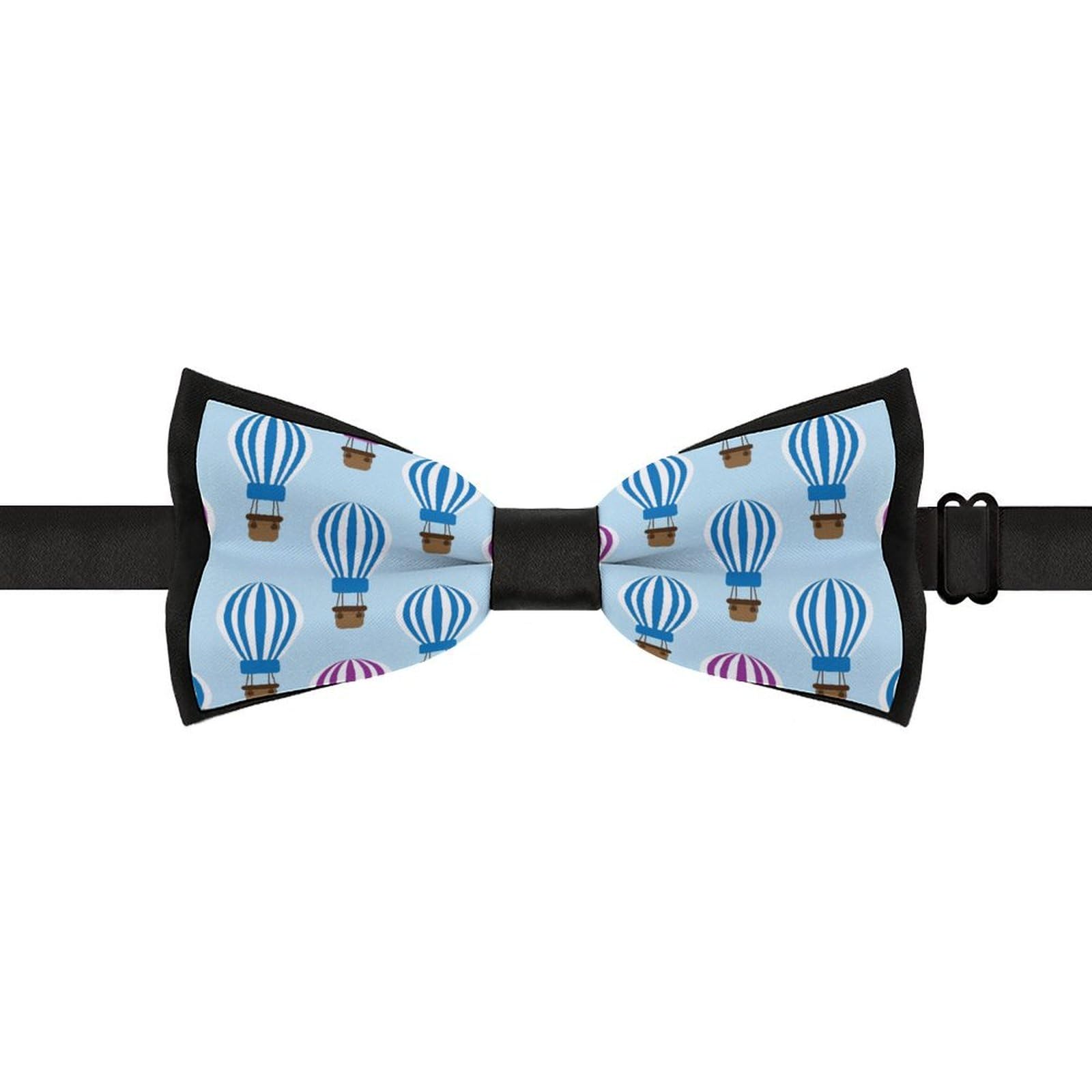 GoasNei Cute Hot Air Balloon Print Bow Tie for Men Adjustable Necktie Funny Tie Neck Ties for Weddings Party