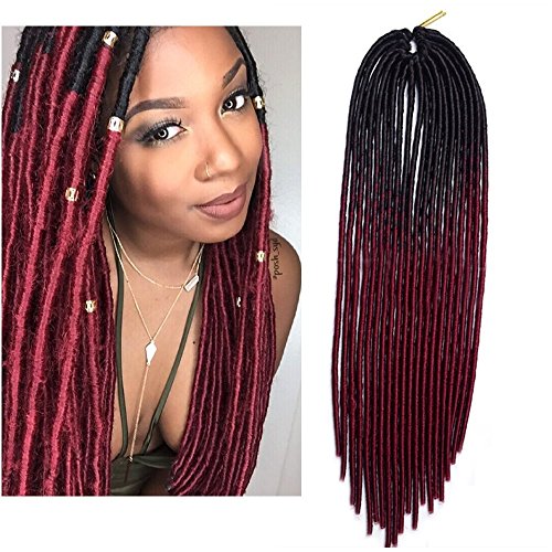 Linghanghair Ombre 1b/Bug Crochet twist Braid hair extensions 20 inch 6 pcs/Lot 102g/pc Heat Resistance Fiber