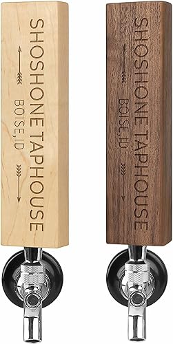 Miniatura 7 de Grifo de barra de arce personalizado de 8 pulgadas, grabado con láser, mango de cerveza personalizado con pizarra de tiza, grifo de barril