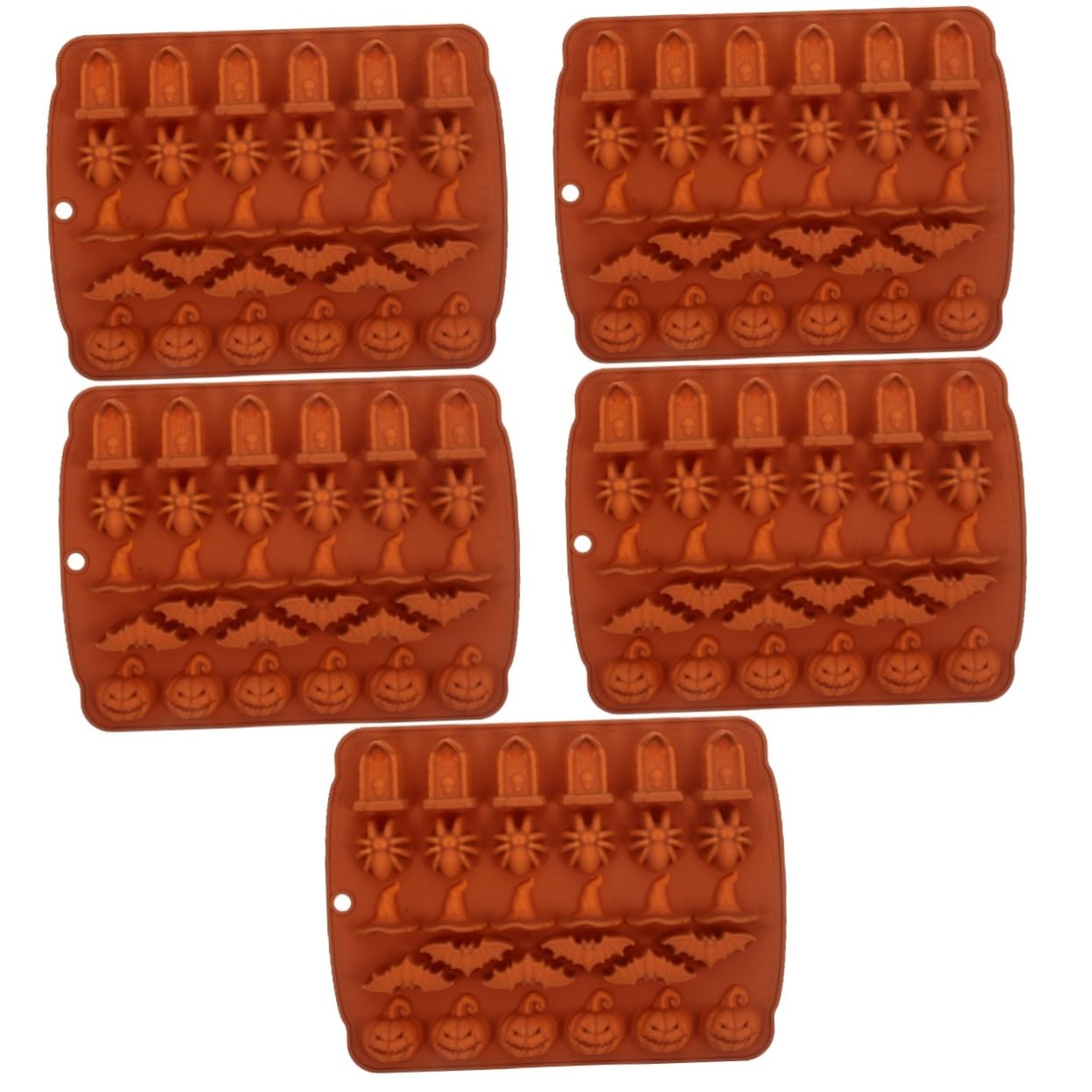 TOPBATHY 5 Piezas molde de calavera horneado de halloween moldes para galletas de halloween molde halloween molde de halloween molde de silicona accesorios para hornear de halloween