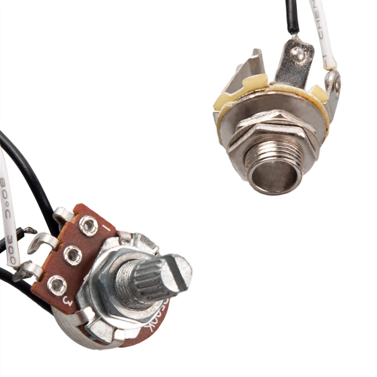 Pièces De Guitare Électrique Harnais De Câblage Trois Boutons Plus Une Interface Convertisseur De Ligne Noire Et Blanche faisceaux câbles guitare