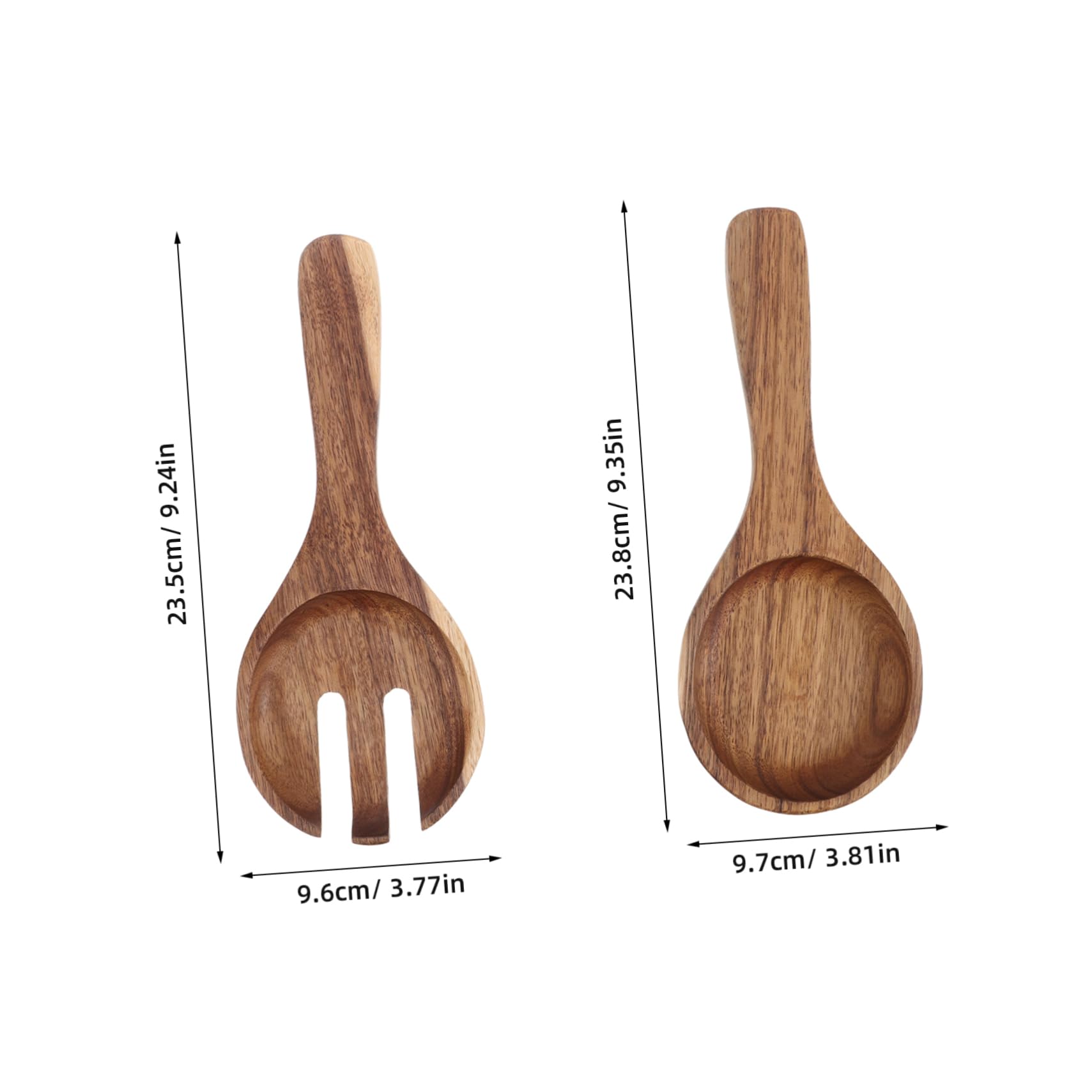 Cabilock 1 Set Salad Serving Spoon: Wood Serving Fork And Spoon Kitchen Utensils - Elegant Dinner Salad Servers For Home Dining Parties Gatherings