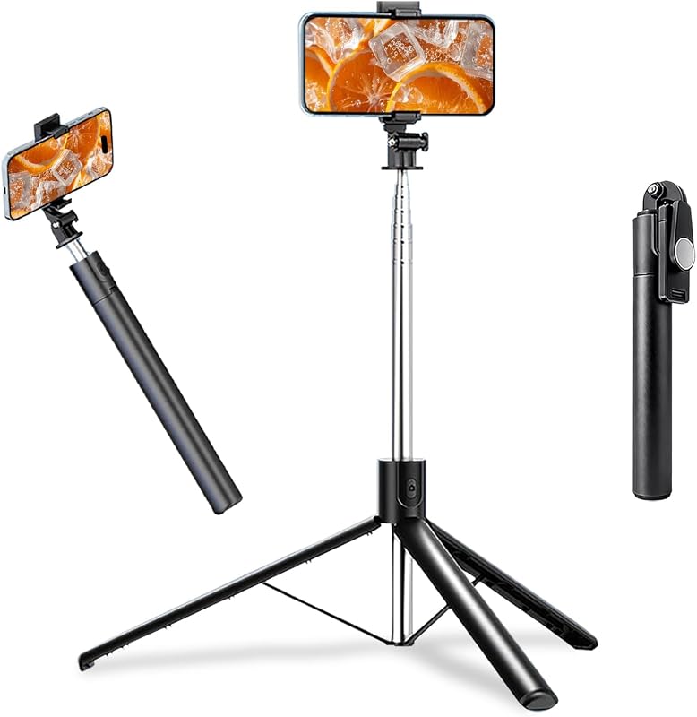 67" Phone Tripod Selfie Stick for iPhone and Android Phone, Cell Phone Tripod Stand with Wireless Remote Control