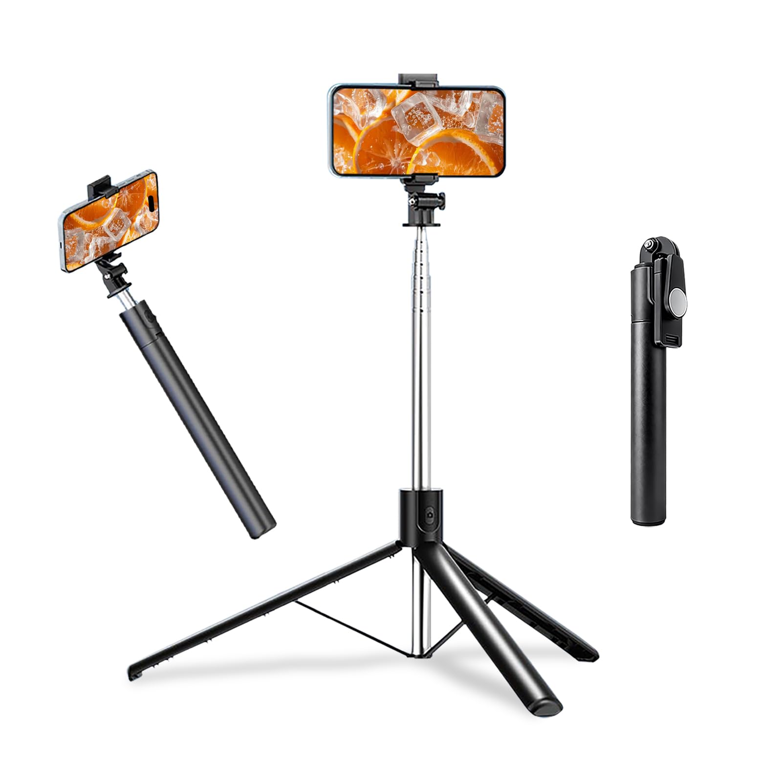Trípode para teléfono de 67 pulgadas para iPhone y Android, soporte de trípode para teléfono celular con control remoto inalámbrico