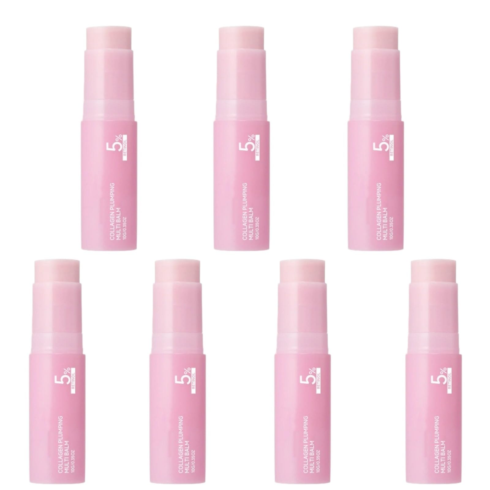 Pink Collagen Volume Multi Balm Stick, Nawilżający podkład do makijażu twarzy i podkładu, nielepki nawilżający Rapinde absorpcja do ust, oczu i szyi przeciwzmarszczkowy i nawilżający, ujędrnia