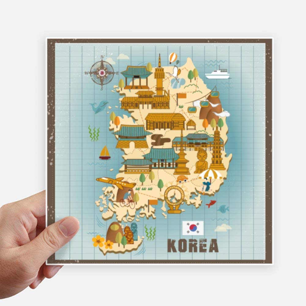 Pegatinas cuadradas de 20 cm estilo coreano para pared y maletas DIYthinker 1