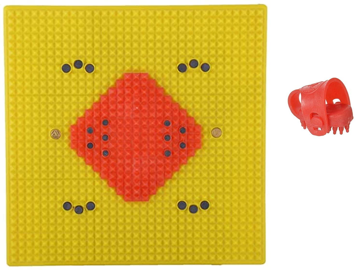 Ishika accessories NEW MAT Acupressure Reflexology Magnetic Pyramidal Therapy Energy Pain Relief Foot mat fitness mat home gym Health Mats with free advance thumb pad