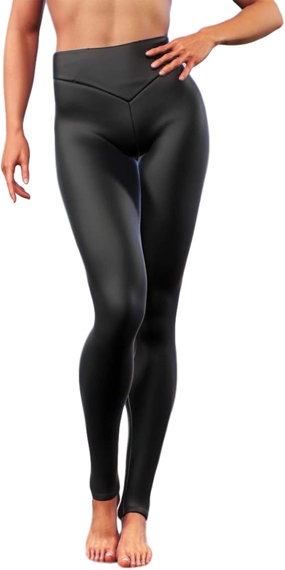 shiny running tights