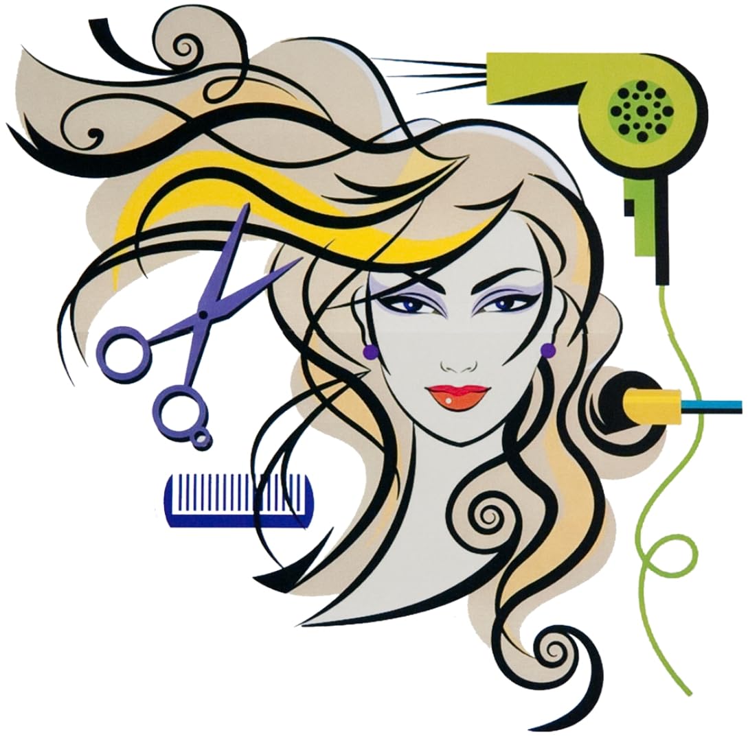 Ruhi Decor Ladies Beauty Salon Wall Sticker PVC Stickers Waterproof Laminated Wall Stylish for Living Room