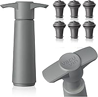 Vista 9 de Vacu Vin - Bomba de Ahorro de Vino Azul con Tapón de Vino al Vacío - Mantén Tu Vino Fresco hasta 10 Días - 1 Bomba 4 Tapones - Reutilizable