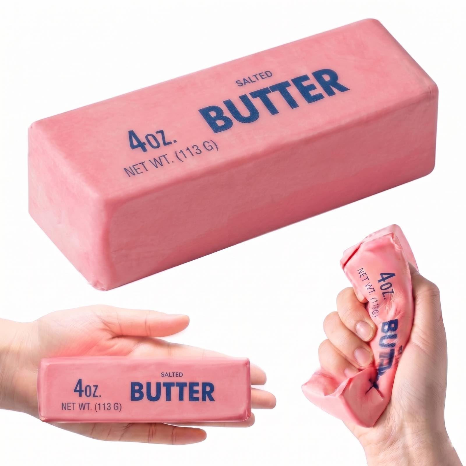 Butter Squishy,Butter Stick Slow Rebound Squeeze,Sensory Stress Relief Fidget for Gift Bags, Rewards & Relaxing (pink) โ image 1