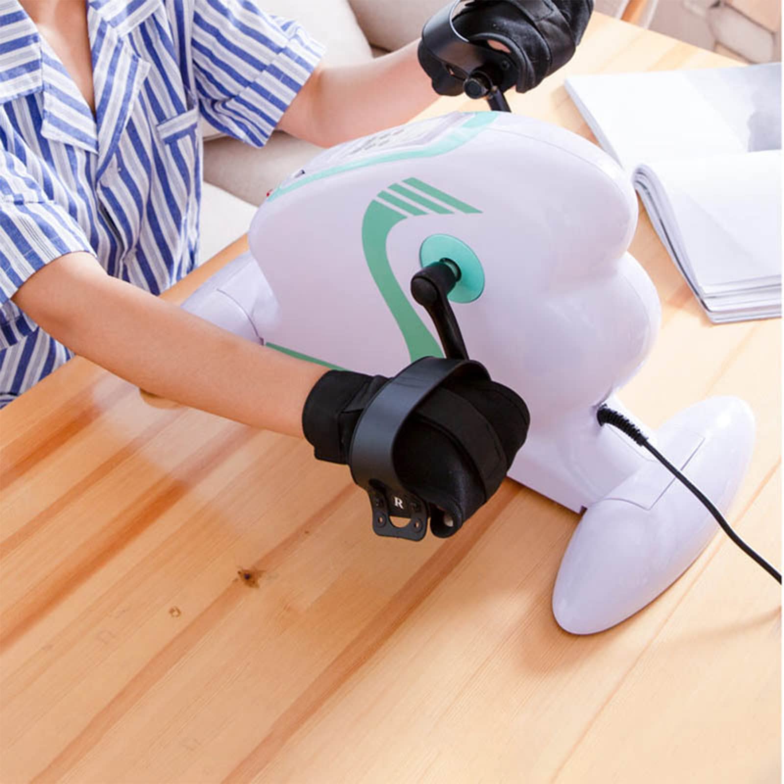 Przenośny Pedałowy Elektryczny Pedałowy Elektryczny Rehabilitacyjny Sprzęt, Domowy Trener Nóg Dla Osób Starszych, Rower Rehabilitacyjny Do Udaru Mózgu, Bieżnia Fitnessowa Do Ćwiczeń Multi-Fu