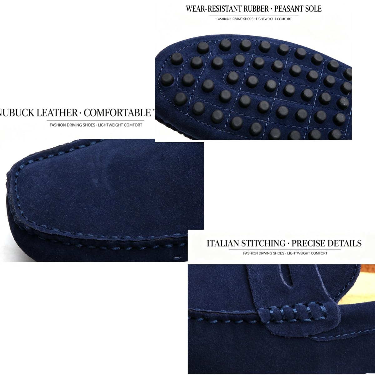 Mocasines cómodos de gamuza para hombre