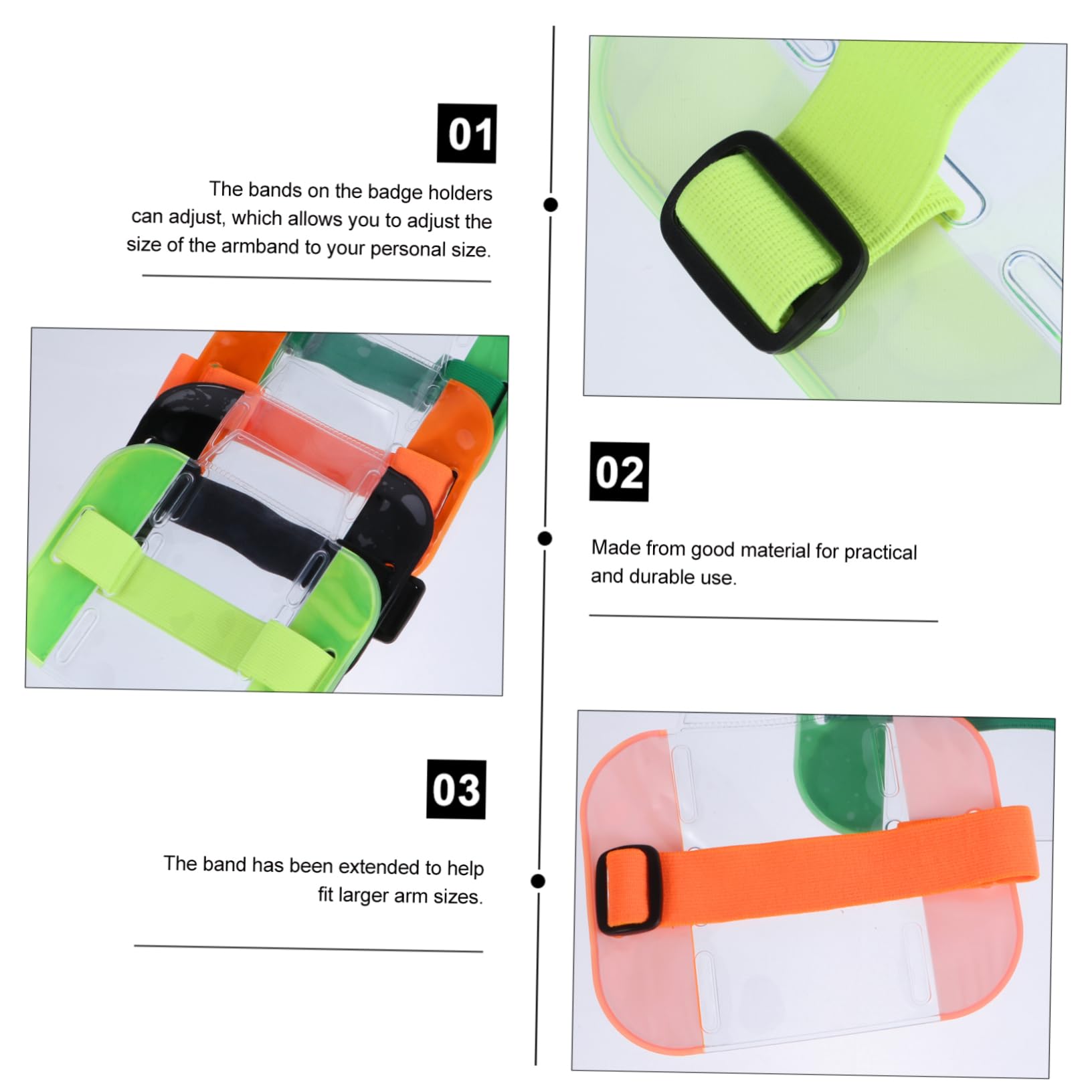 Porte-badge De Bras Pour Cartes D'identité Avec Boucle De Réglage