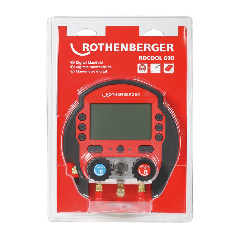 ROTHENBERGER ROCOOL 600 Set Blister | 1000000569 | Digitale Monteurhilfe, Messen des Vakuumlevels, Druckmessen, Wartung, Kältekreisläufe