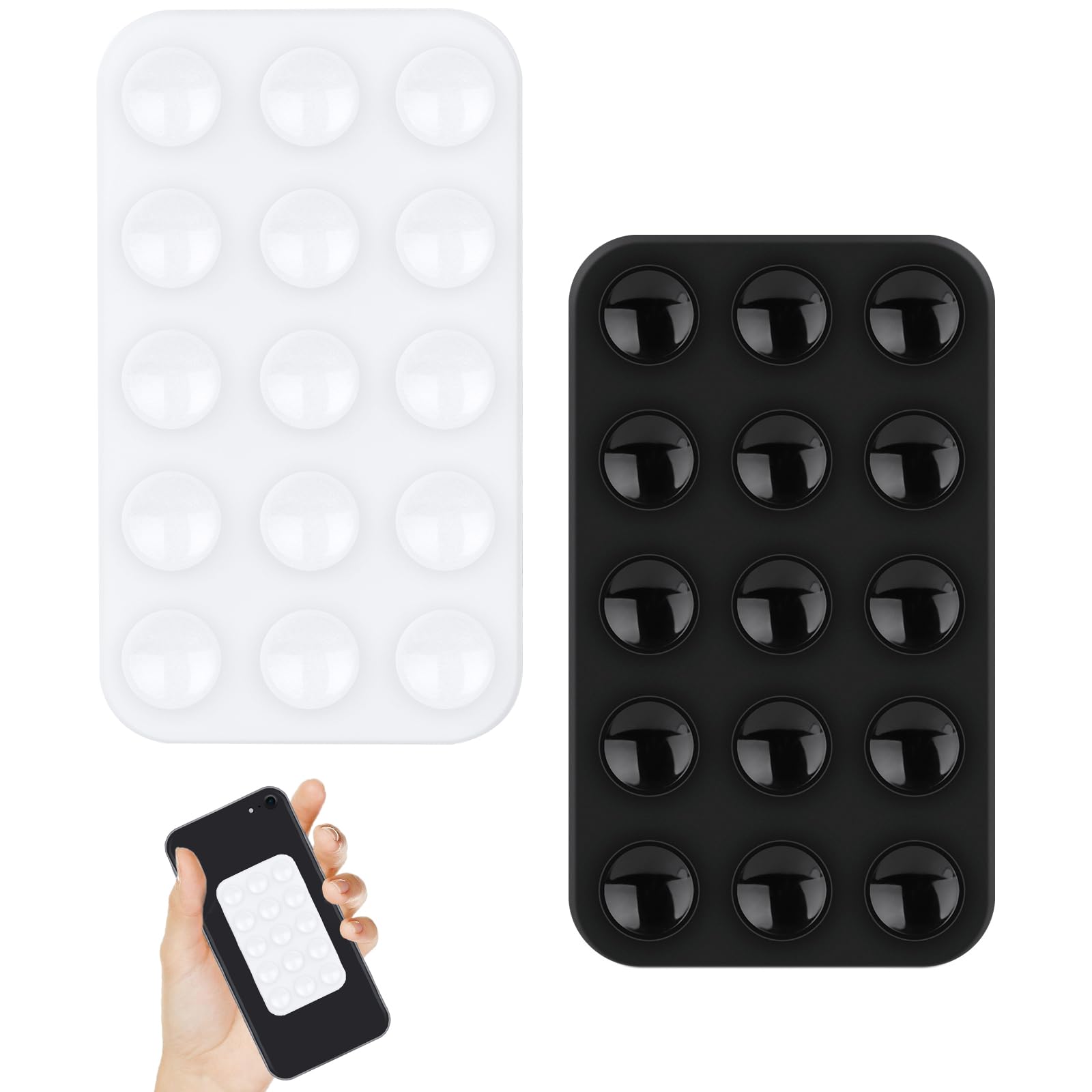 Supporto Telefono A Ventosa In Silicone - Adesivo Riadattabile Per Cruscotto E Scrivania