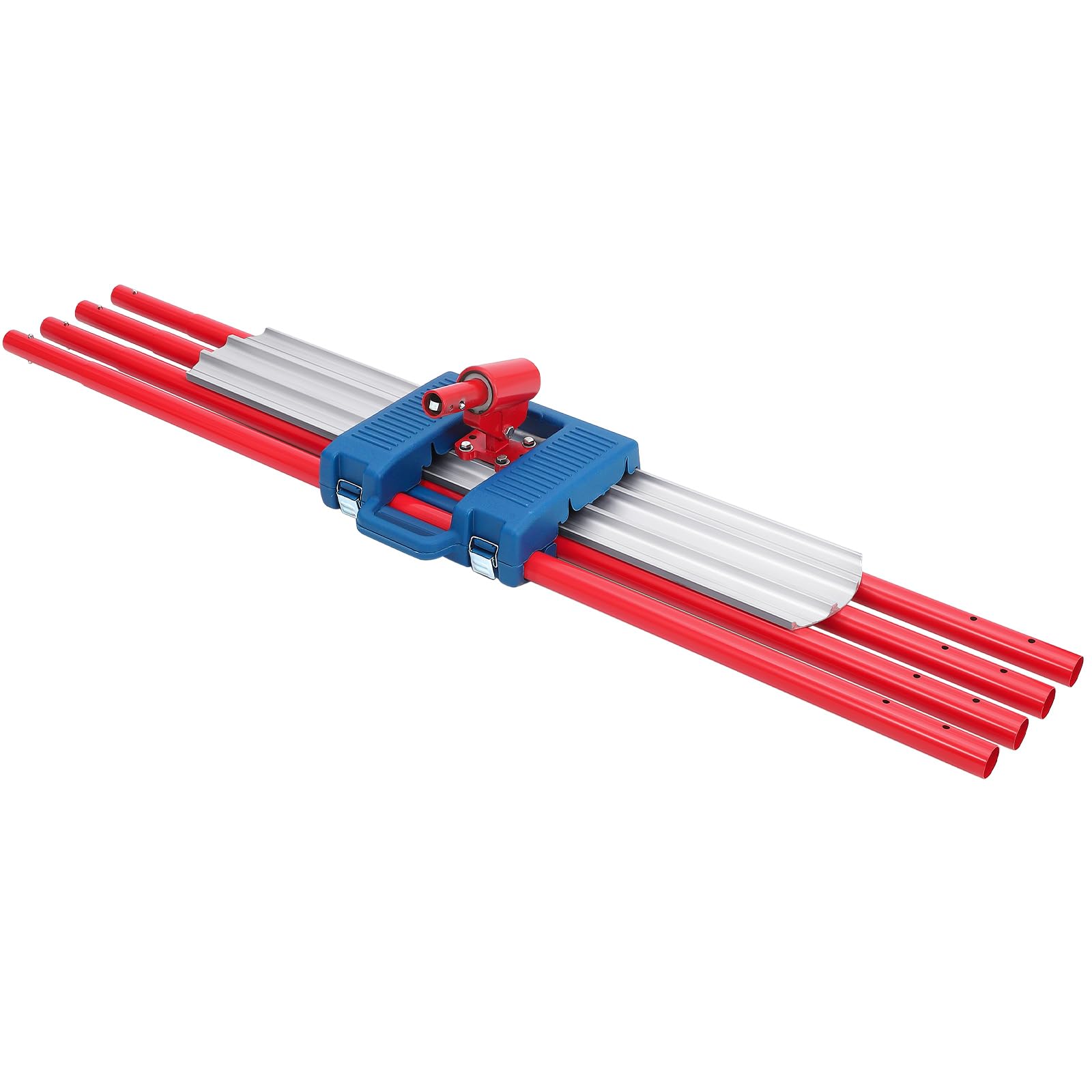 Garvee Flotteur Bull professionnel en magnésium pour béton – Outil de lissage et finition – Support réglable – Idéal maçonnerie – 48x8 pouces, 4 barres imbriquées, manche long 180CM