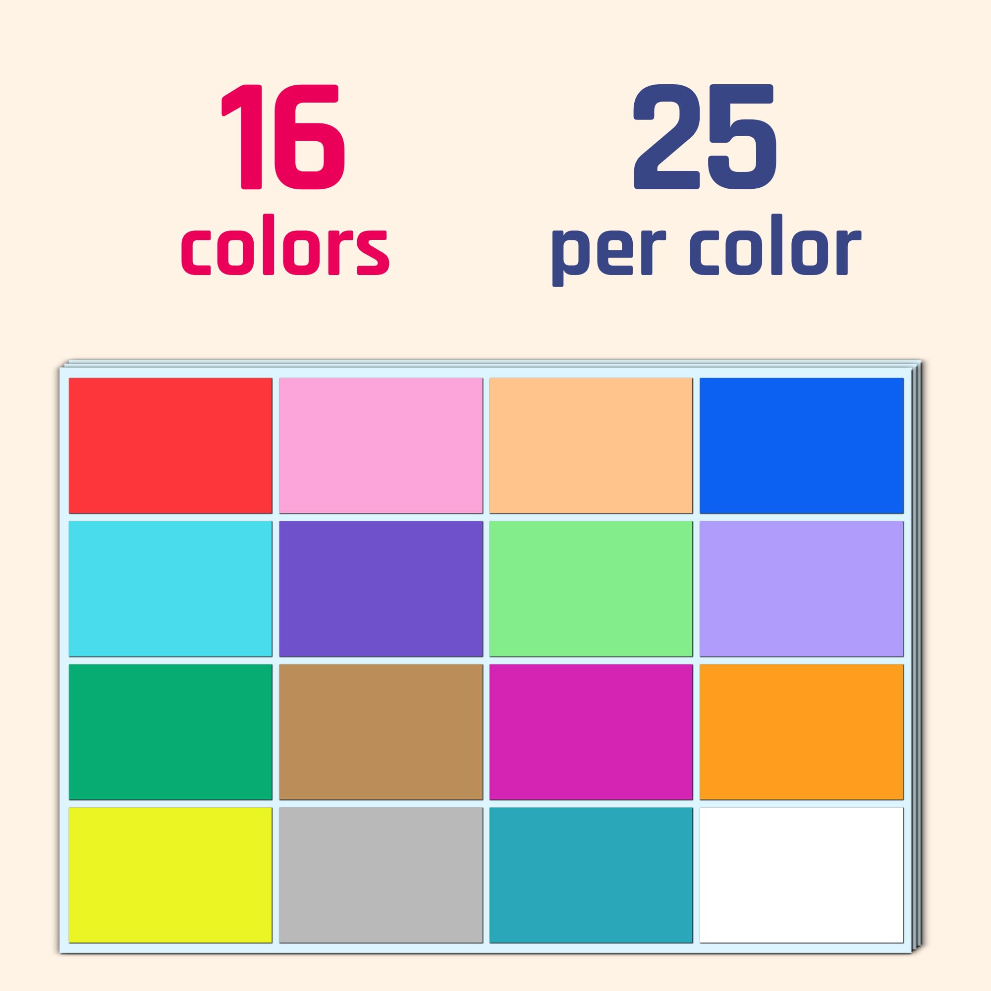 400 Pieces - Coloured Sticky Labels for Moving House Big Plain Stickers for Packing Boxes - 75 x 50 mm, 16 Assorted Colours - Image 4