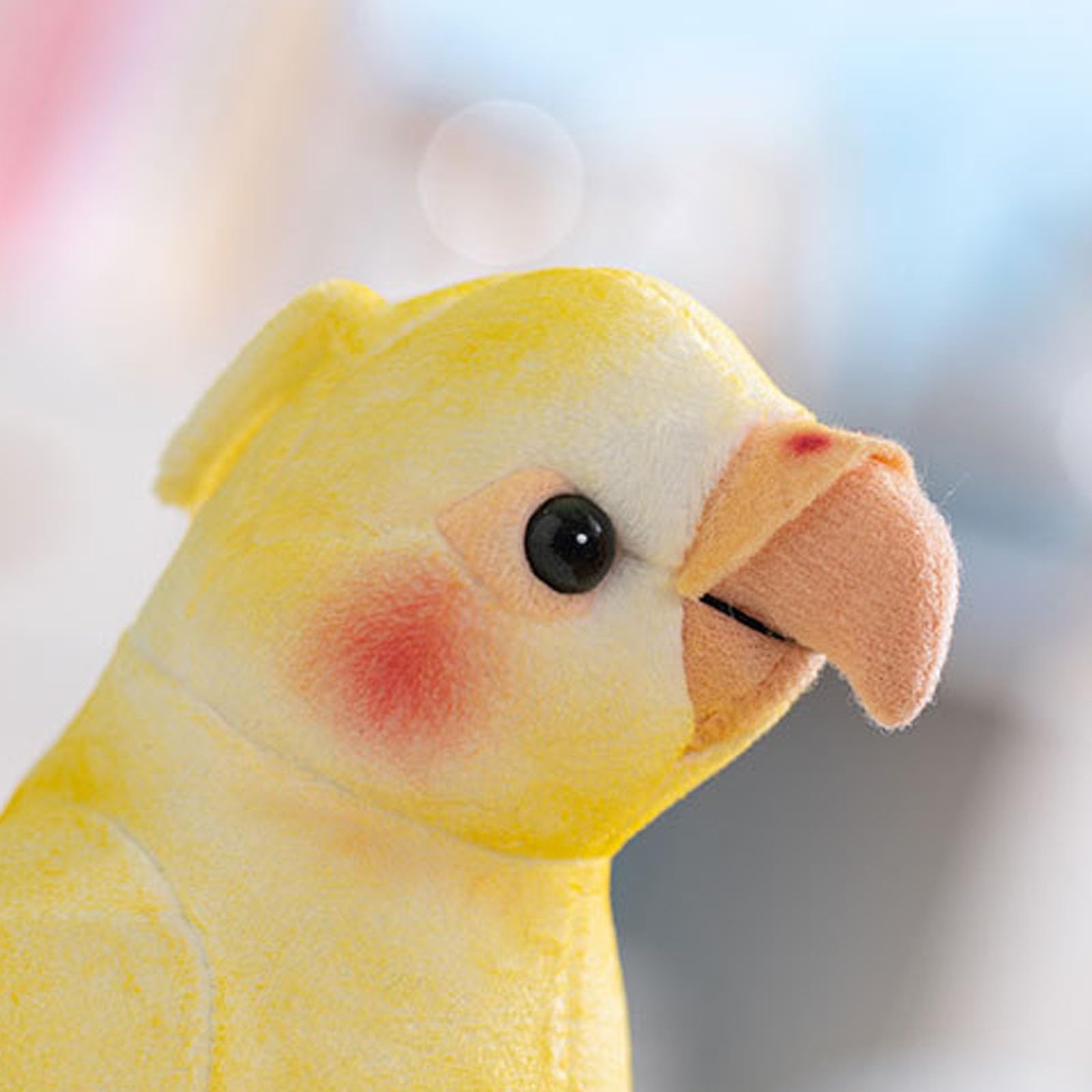 pluszowa zabawka, Śliczna żółta pluszowa papuga, miękka wypchana Lovebird, urocza przytulanka prezent dla dzieci i miłośników ptaków
