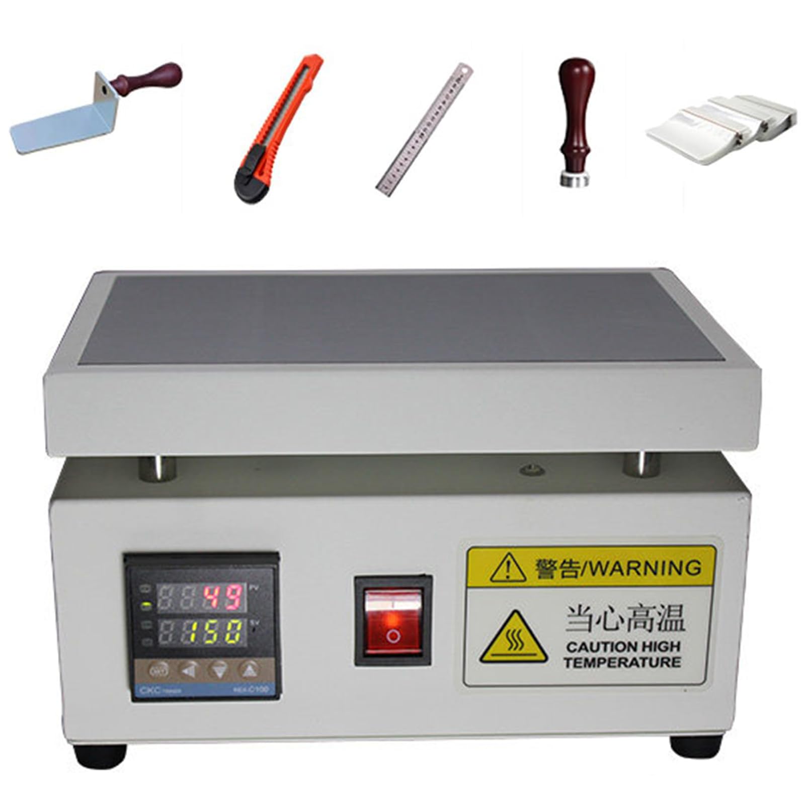 Macchina Sigillatrice Manuale Per Cellophane, Sigillatrice A Caldo Pid Con Controllo Temperatura E Piastra Calda In Acciaio Inox, Per Confezionamento Di Scatole Regalo Per Profumi E Cosmetici 20*20cm
