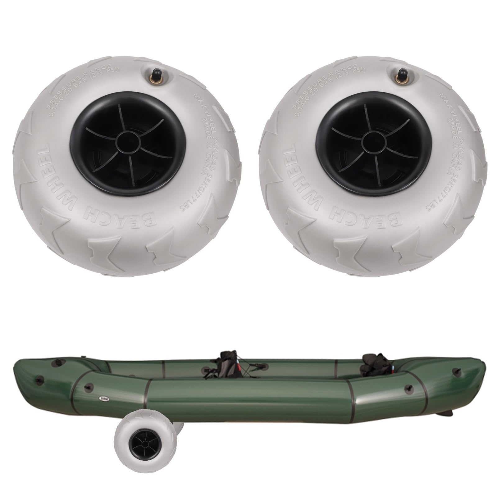 ZUANYAN Beach Tire Replacement Balloon Wheel Beach Balloon Wheel Beach Tire Kayak Trolley tire Canoe Boat Trolley Beach tire (2pcs 9
