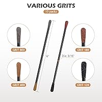 Vista 2 de SCOTTCHEN Palillos de lijado de cerillas para detalles finos de lijado 120/180 y 400/800-10