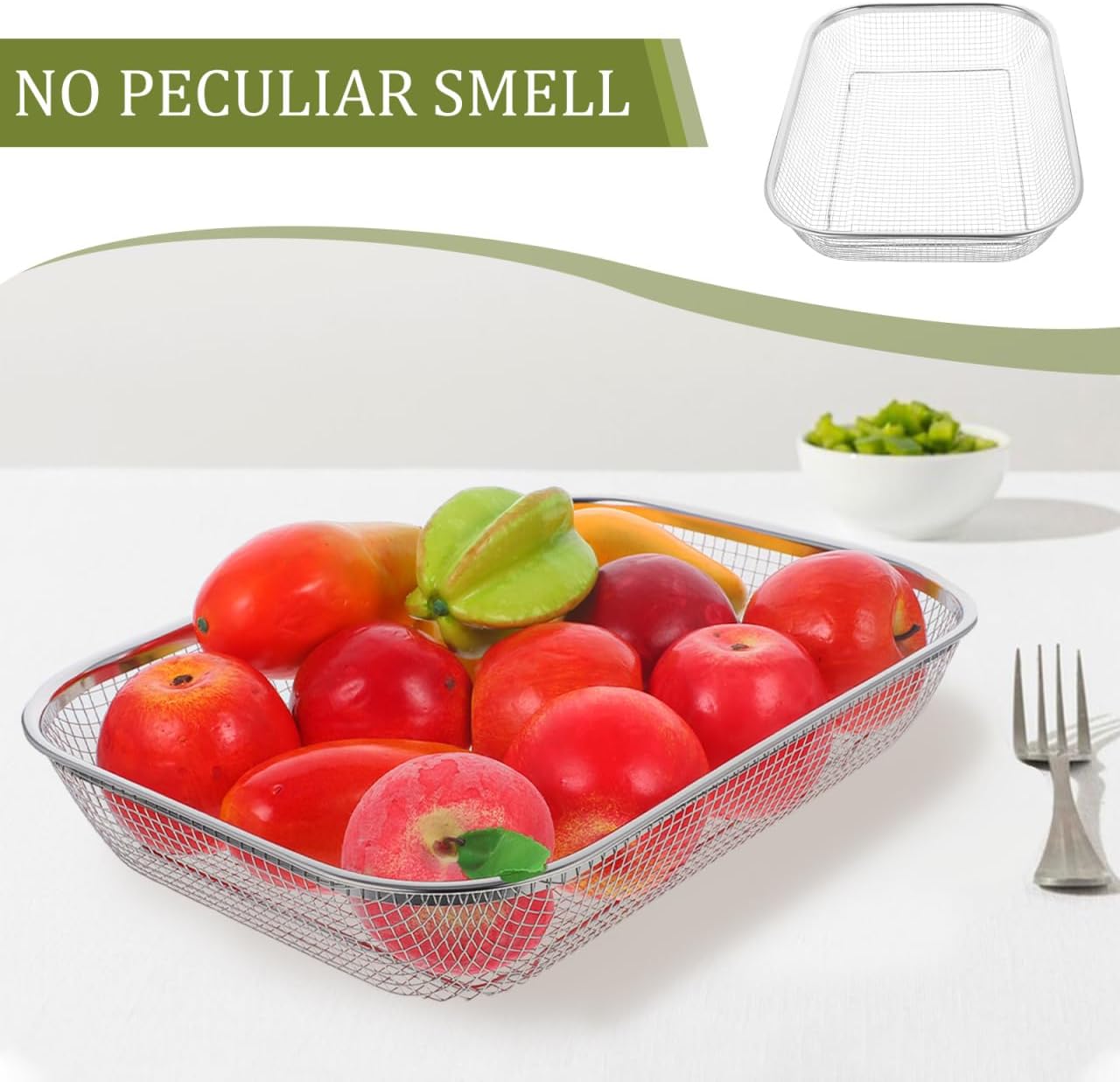 UPKOCH Large Stainless Steel Mesh Basket for Dishwasher 14.56x10.62x2.95In Silverware Drainer Chopstick Holder Metal Cutlery Organizer Sink Drying Tray