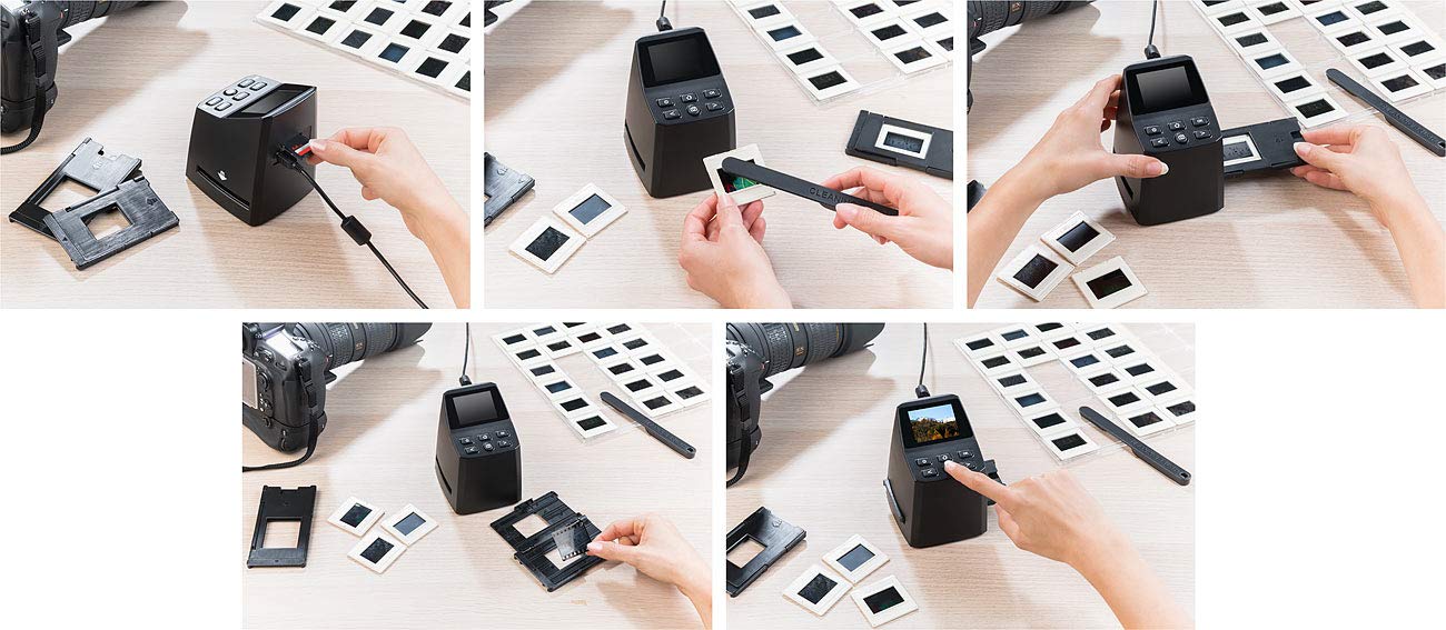 Scanner autonome 8 Mpx / 2400 dpi pour diapositives et négatifs : SD-950 [Somikon]