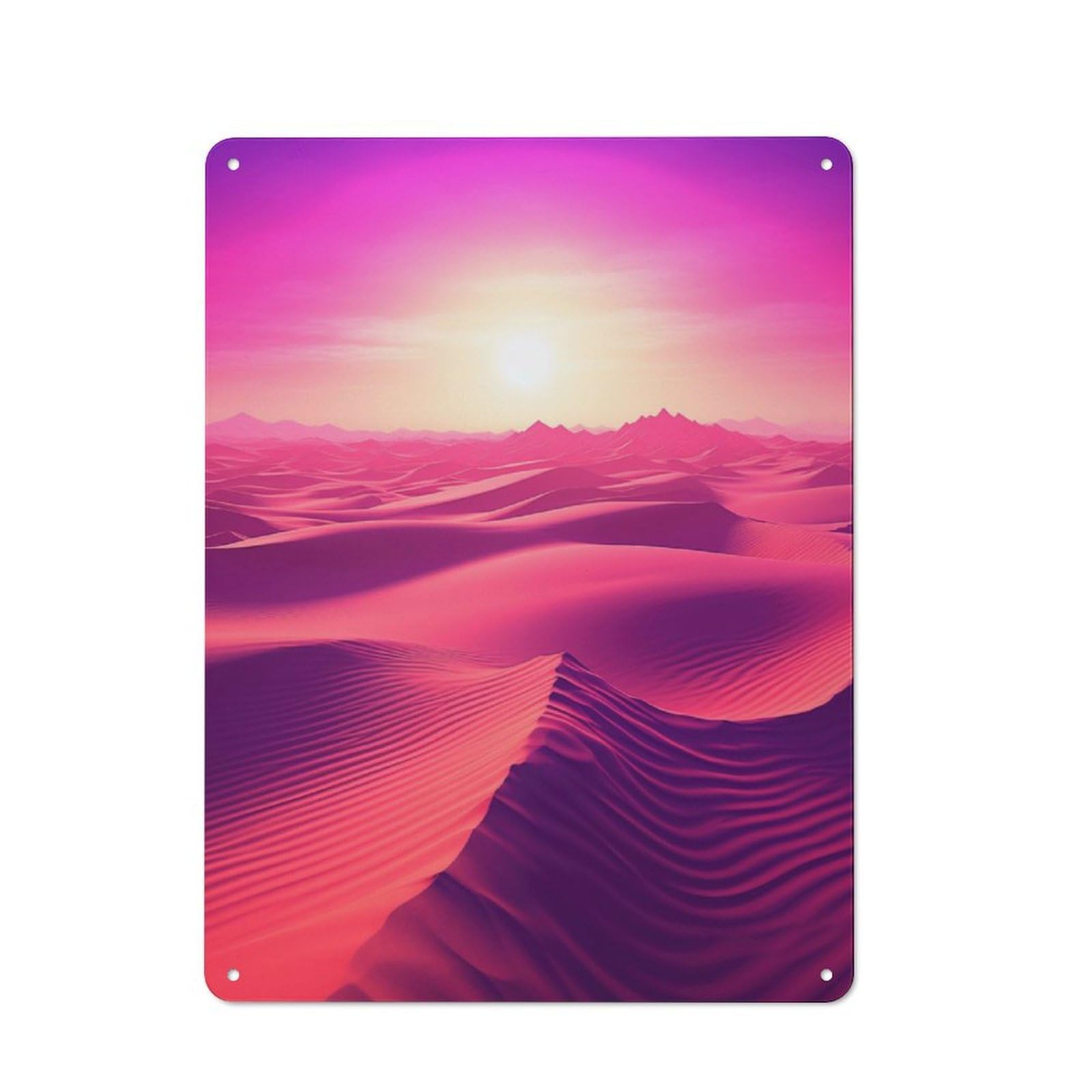 Junmoney Cosmic Desert Symphony Vintage Printed Metal Sign 40X30cm For Café Or Home Bar, New Home Wall Decor For Hospitality Decor Collectors