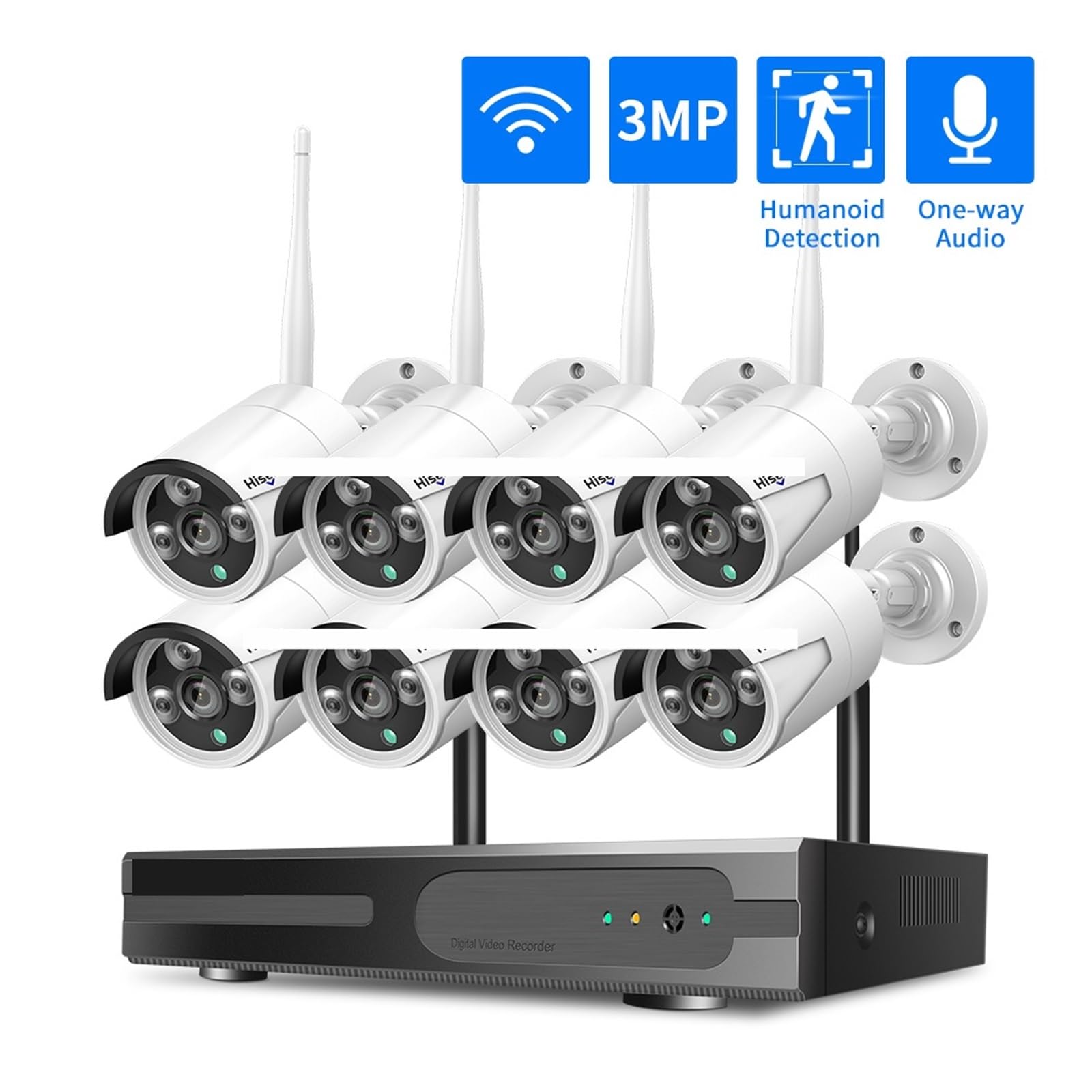 Kit de Seguridad de cámaras IP WiFi 10CH NVR 3/5MP