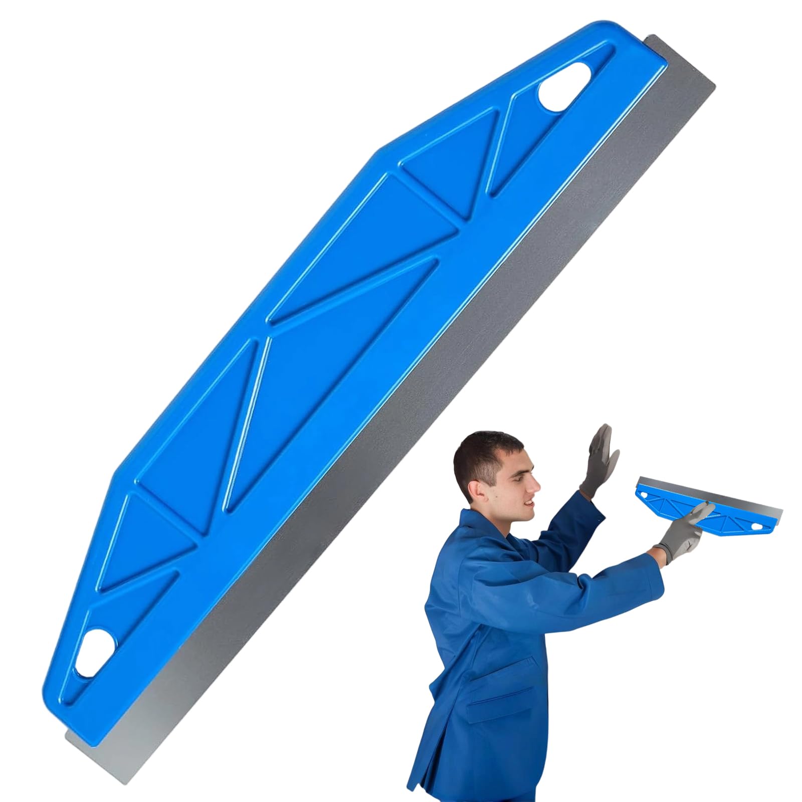 Aiwxeeu Blue 1 Pcs Edge Painting Tool, Paint Edger Tool, Cutting In Tools For Painting, Stainless Steel Wallpaper Scraper Edges Painting Tools,