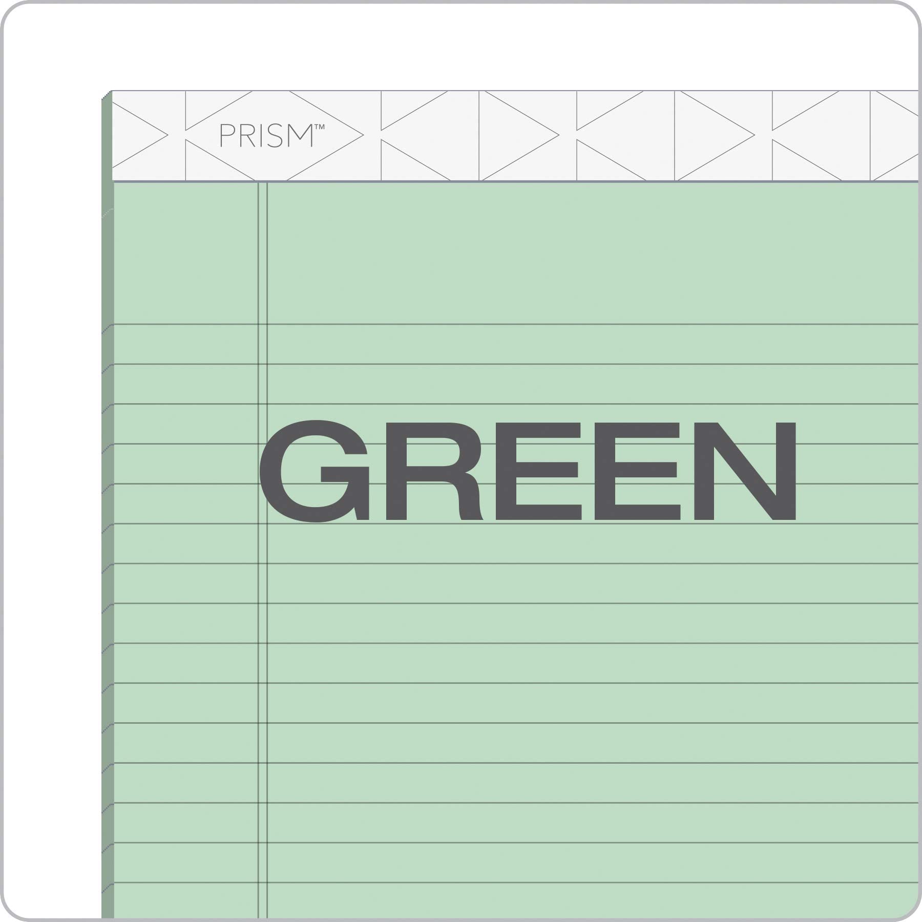 Tops prismt Plus Legal Rule Blöcke, Buchstabe, 50 Blatt/Pad, 12/Pk 8.5" X 11.75" grün