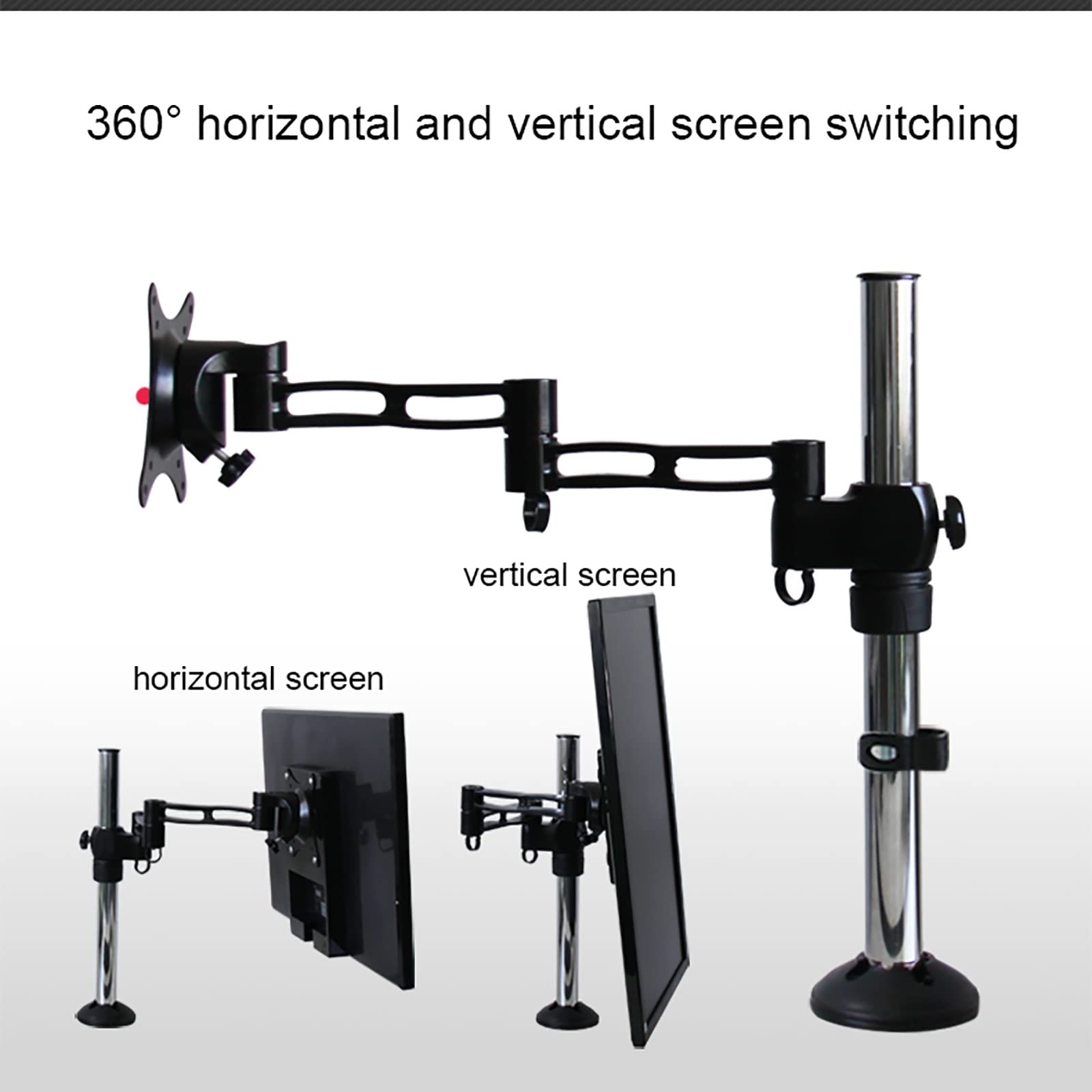 JOZZY Supporto da Parete per TV,Supporto per Monitor, Bracci di Morsetto da Scrivania per Impieghi Gravosi Completamente Regolabili per Schermi di Computer, Braccio per Monitor per Schermi da 137