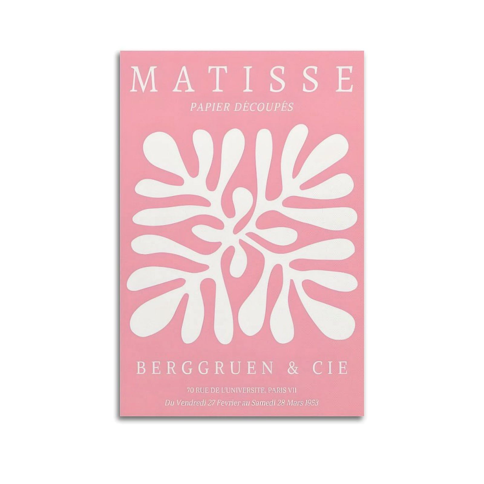 Ckjenjbkm Unframe-Style Henri Matisse Prints Flower Abstract Posters Aesthetic Canvas Wall Art Print Home Decor For Bedroom Living Room12x18inch(30X45cm)