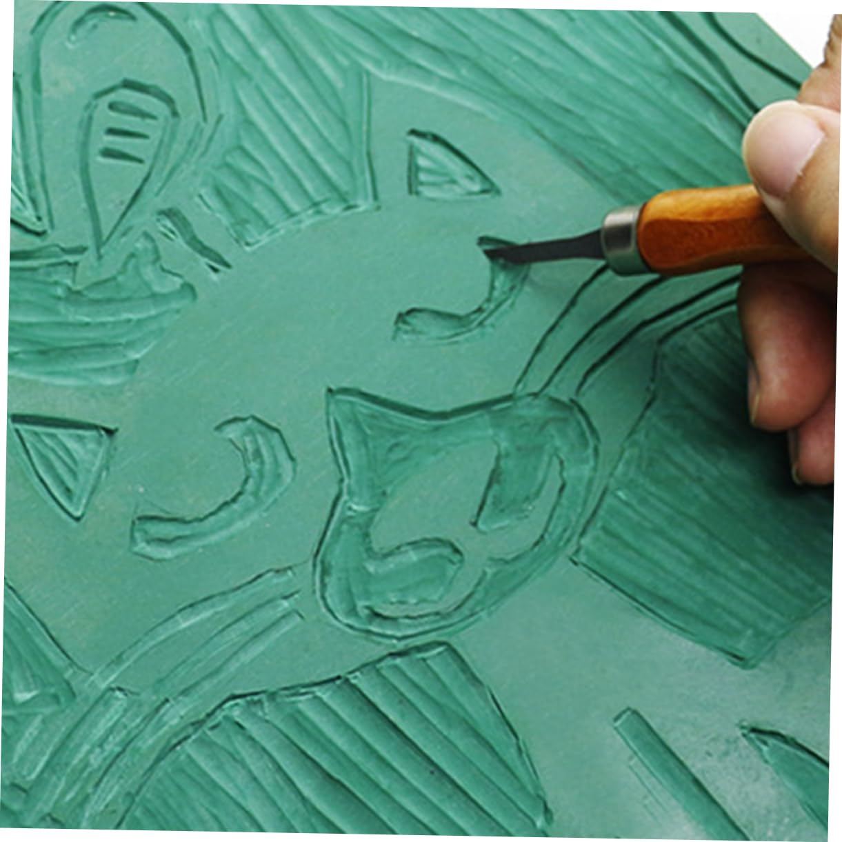 KICHOUSE Knife Cutting Mat Engraving Art Cutting Mats Set for Crafts Scrapbooking Project A5 Size