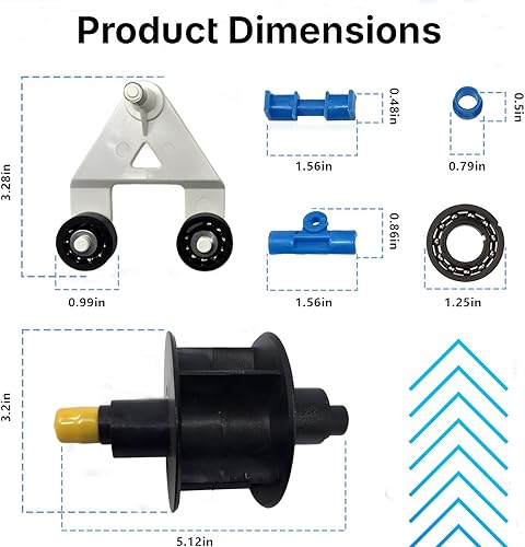 Miniatura 4 de AXV621DAT Kit de turbina y marco A para limpiador de piscinas Hayward  Compatible con Hayward Navigator, Aquabug, Diver Dave, Wanda  Piezas de