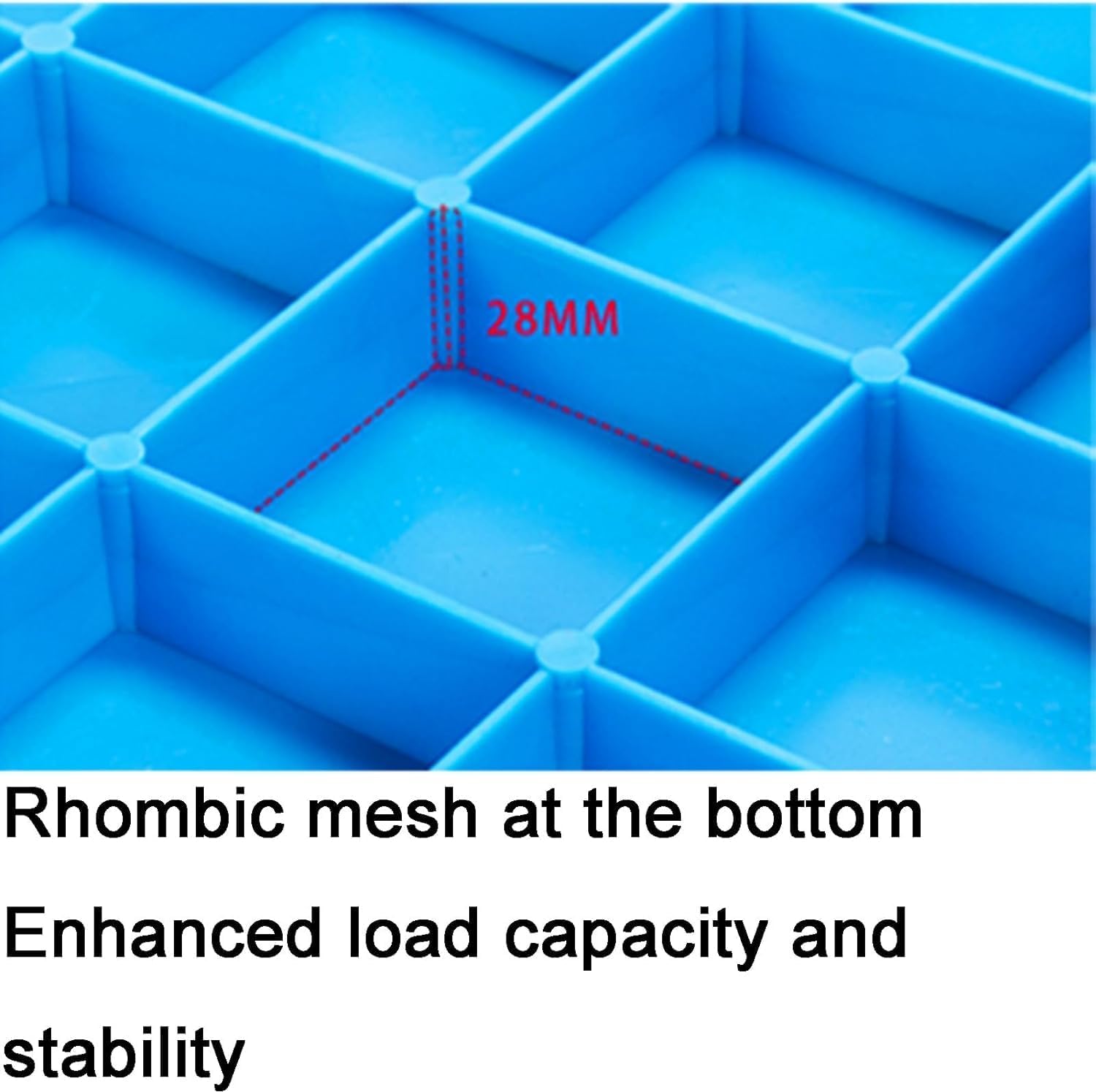 Plastic Ventilated Floor Trays, Moisture-Proof Floor Pallets, Strong Load-Bearing Capacity, Warehouse Floor mat for Basement Storage Grille Ventilation pallets,Blu-100x50x13cm