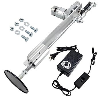 JQDML Higher Torque Cycling Linear Actuator Motor 24V 30-150MM Maximum No Load Speed 120rpm, Pushing Force 2-25kg with DC Power Adapter