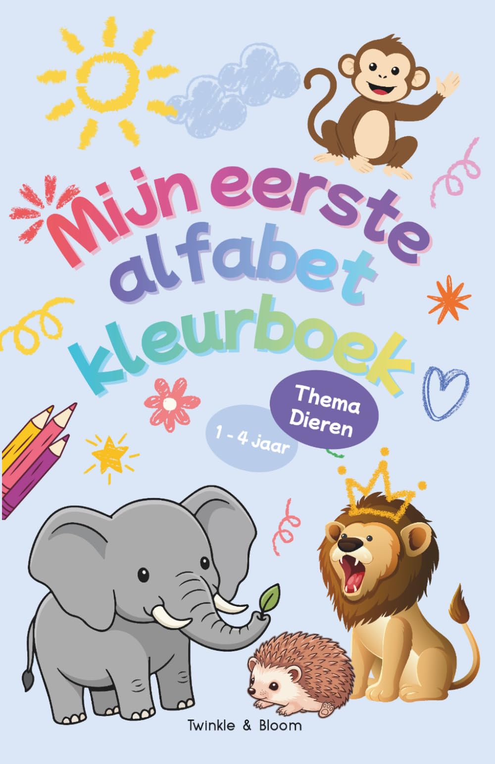 Mijn Eerste Alfabet Kleurboek – Dieren Kleurboek voor Peuters (1-4 jaar) | Leer Letters van A tot Z: Vrolijk kleurboek met dieren voor peuters en ... om het alfabet spelenderwijs te leren